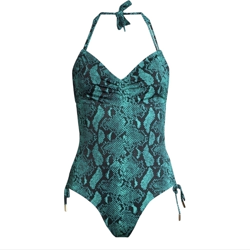 NO Boundaries Exotic Snakeskin Print One-Piece Junior Bathing Suit XL 15-17‎ NWT